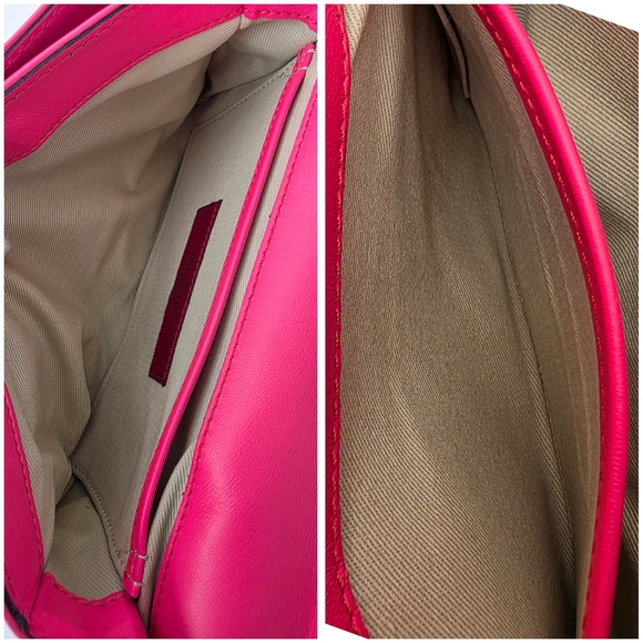 Auth Valentino Garavani Rockstud Va Va Voom Neon Pink Crossbody - Picture 6 of 11
